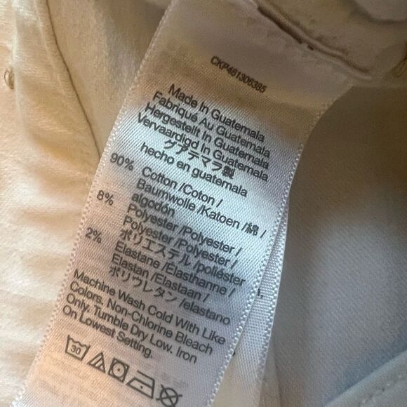 Madewell 10" High-Rise Skinny Jeans Sz 26 White Distressed Knee/Ankles - Picture 10 of 10